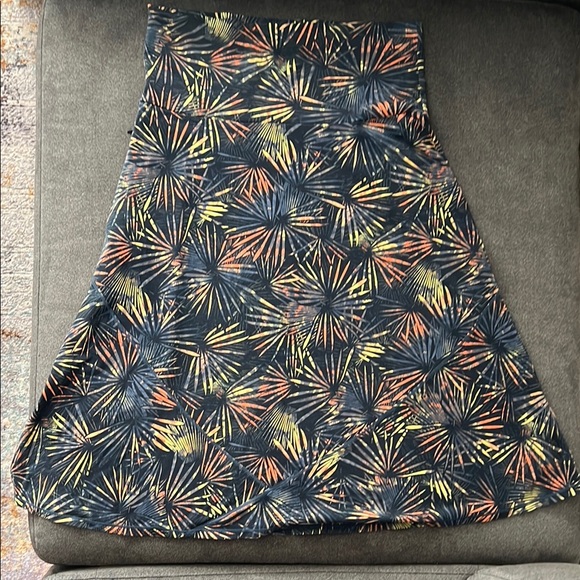 Exofficio Blue midi resort wear A-line skirt size M - Picture 2 of 14